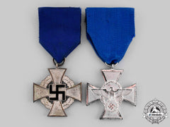 Germany, Third Reich. A Pair Of Long Service Decorations
