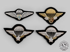 France, Republic. A Lot Of Four Paratrooper Badges