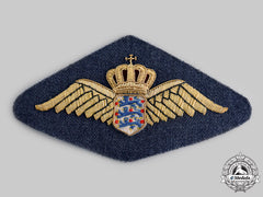 Denmark, Kingdom. A Royal Danish Air Force Pilot Badge Blazer Patch