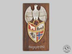 Germany, Wehrmacht. A 1942 Norwegian Occupation Plaque