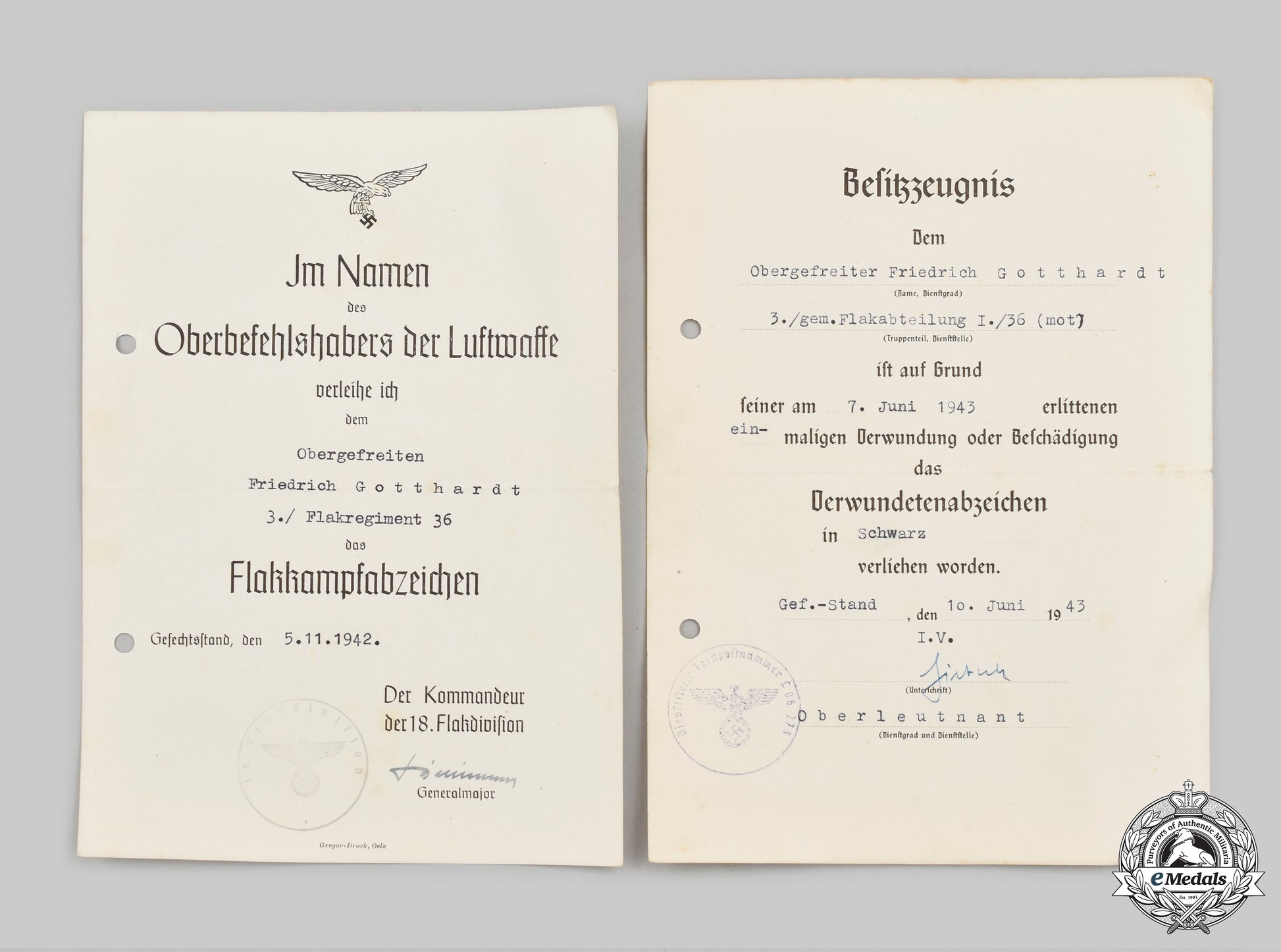 germany,_luftwaffe._a_flak_badge_with_award_documents,_to_obergefreiter_frierich_gotthardt_cic2021__mnc9676