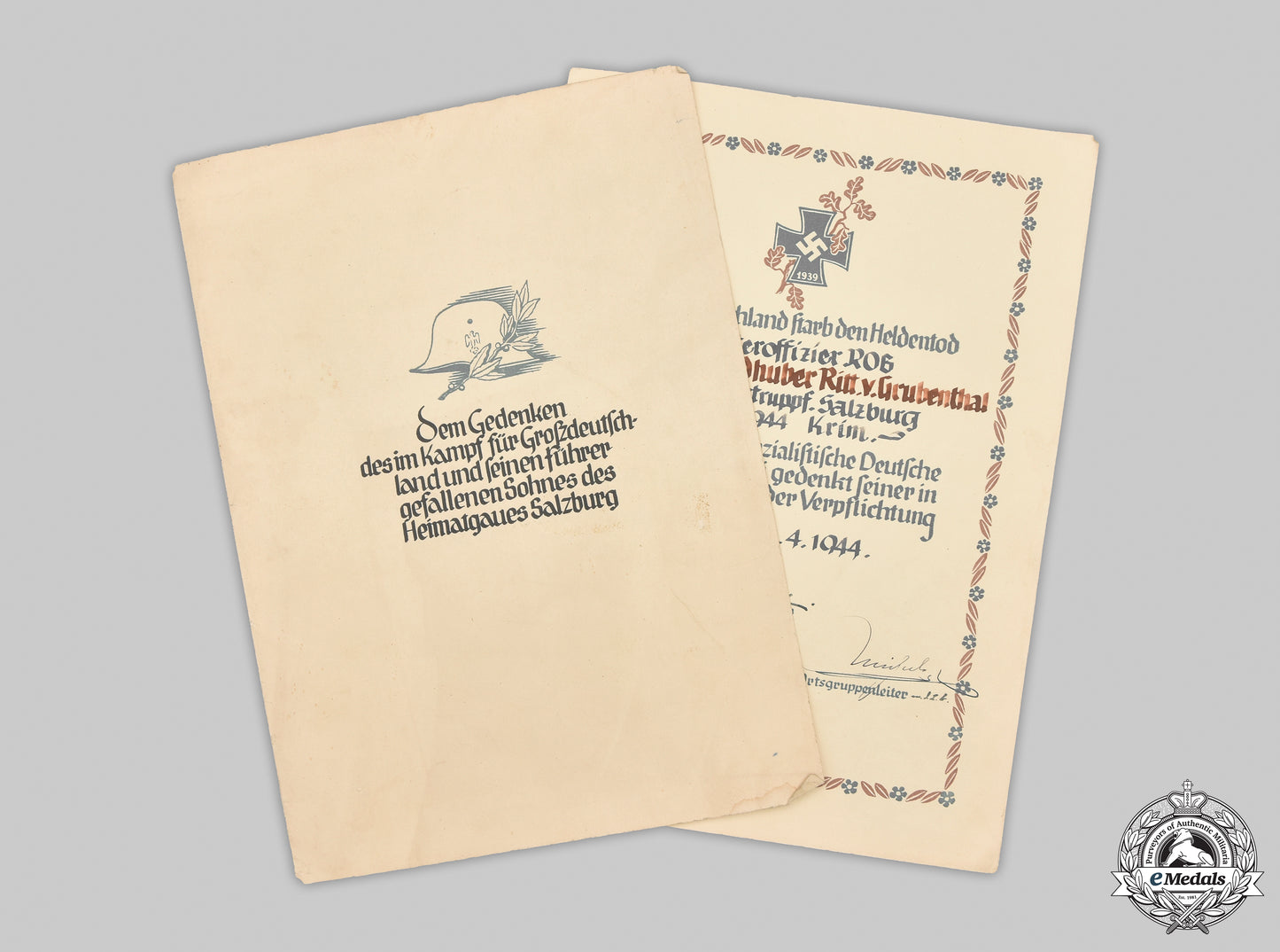 germany,_sa._a_heldentod_document_to_sa-_obertruppführer_gustav_ritter_von_grubenthal,_crimea_kia_cic_2021_223_mnc9633_1