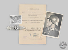 Germany, Heer. A Silver Grade Close Combat Clasp With Award Document And Photos, To Ernst Langscheidt