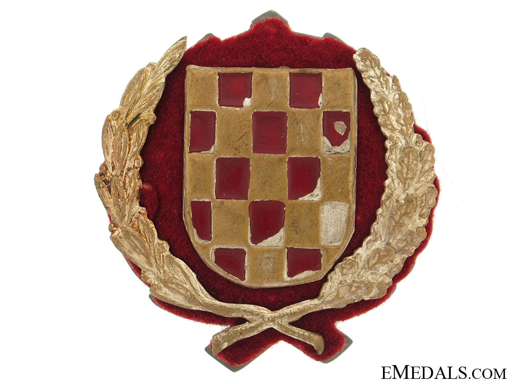 early_croatian_army_officers_cap_badge_cr4068