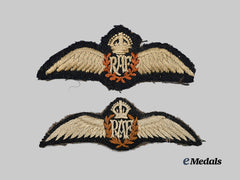 United Kingdom. A Lot of Two RAF Pilot Wings and an 8th Army Formation Patch