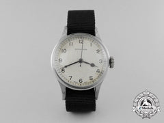 A Second War Royal Air Force (Raf) British Broad Arrow Marked Longines Pilot's Wrist Watch