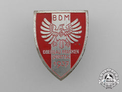 A Fine Quality 1937 Bund Deutscher Mädel Obergau Franken Sport Day Badge By Christian Lauer