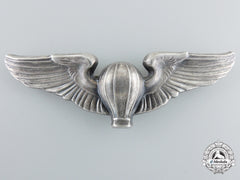 A Rare United States Balloon Corps Silver Pilot Badge By Jostens