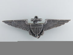 A Second War American Naval Pilot Badge By A.e.co