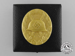 An Absolutely Mint Second War Gold Grade Wound Badge In Original Ldo Case