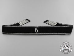 A Mint Allgemeine Ss Cuff Title For The Führer Of 6Th Ss-Standarte; Ss-Rzm Tagged