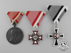Austria, Empire. A Lot Of Three Medals & Orders