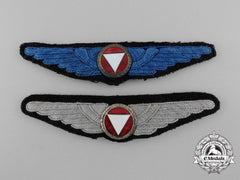 Two Austrian Air Force Branch Of Service Badges  Two Austrian Air Force Branch Of Service Badges