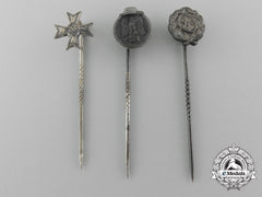 Three Miniature German Award Stickpins