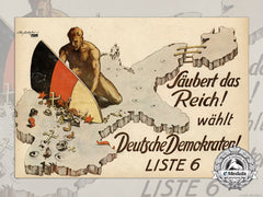 A Rare 1928 Anti-Nazi Election Poster By German Democratic Party