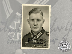 A Wartime Signed Picture Postcard Of The First Enlisted Man Kc Recipient