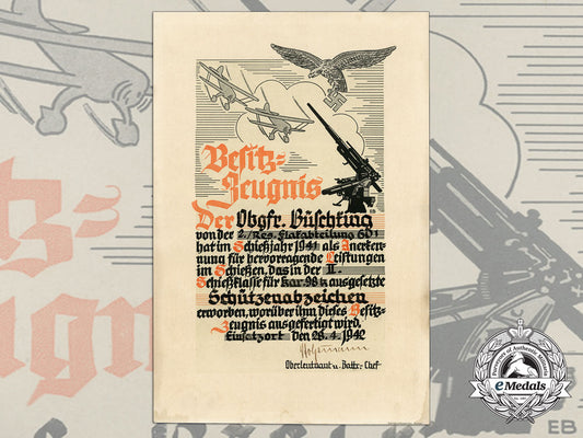 a_large_shooting_award_document_to_corporal_büschking;2_nd_reserve_flak_division_d_1113