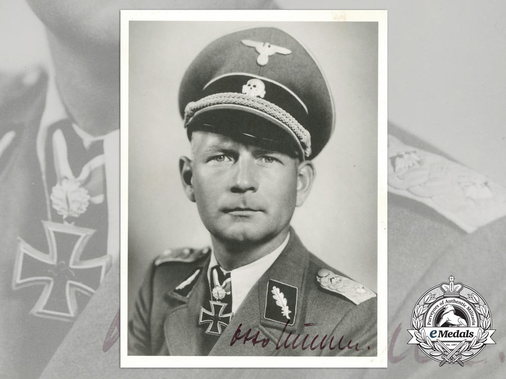 a_signed_depiction_of_waffen-_ss_knight's_cross_recipient_otto_kumm_d_1198