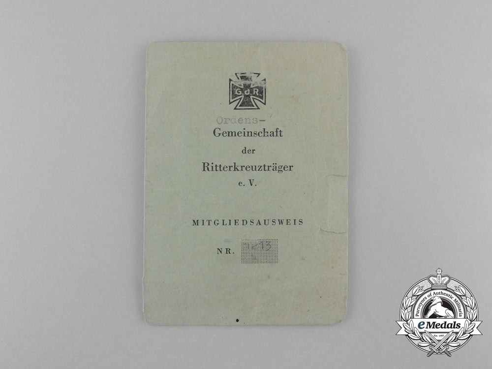 an_association_of_knight’s_cross_of_the_iron_cross_recipients_membership_document_and_stick_pin;_numbered_d_1210_1
