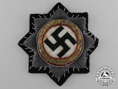 A Kriegsmarine German Cross In Gold; Cloth Version