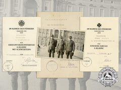 An Afrika Korps Award Document Grouping To The Motorized Artillery