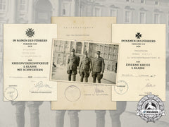 An Afrika Korps Award Document Grouping To The Motorized Artillery