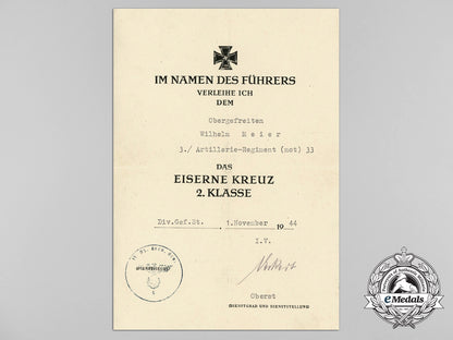an_afrika_korps_award_document_grouping_to_the_motorized_artillery_d_1335_1