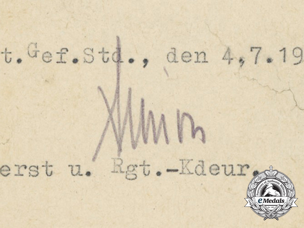 an_afrika_korps_award_document_grouping_to_the_motorized_artillery_d_1338_1