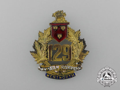 a_first_war129_th_infantry_battalion_officer's_cap_badge_d_1344_1