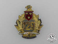 A First War 129Th Infantry Battalion Officer's Cap Badge