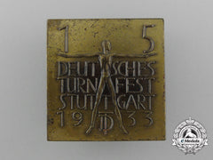 A Fine Quality 1933 Stuttgart “German Gymnastics Festival” Badge