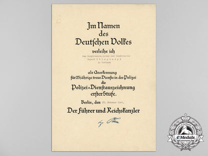 an_award_document_for_a_first_class(25_year)_police_long_service_award_d_1491_1