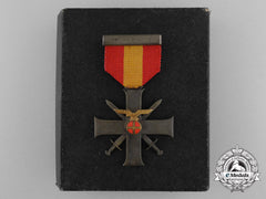 Norway. A Merit Cross With Swords And Case Of Issue, 1940-45