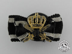A Prussian Order Of The Crown With Swords Buttonhole Miniature