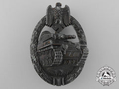 A German Tank Badge By Juncker; Bronze Grade