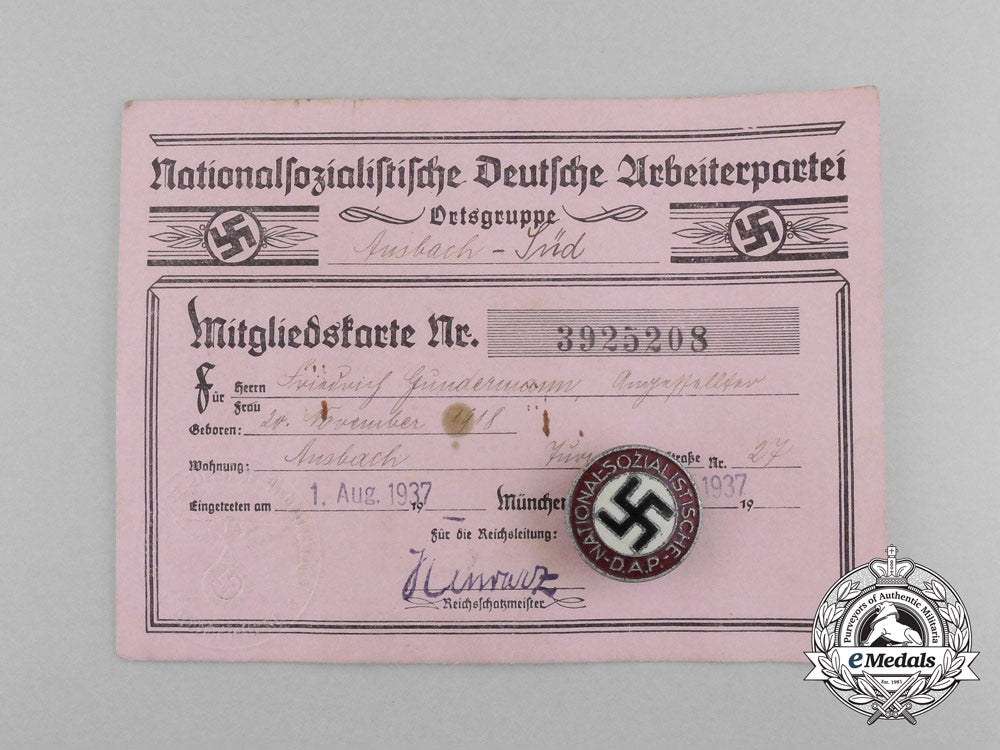 an_early_nsdap_membership_certificate_of_friedrich_gudermann_with_badge_by_matthiasöschsler&_sohn_d_2131_1