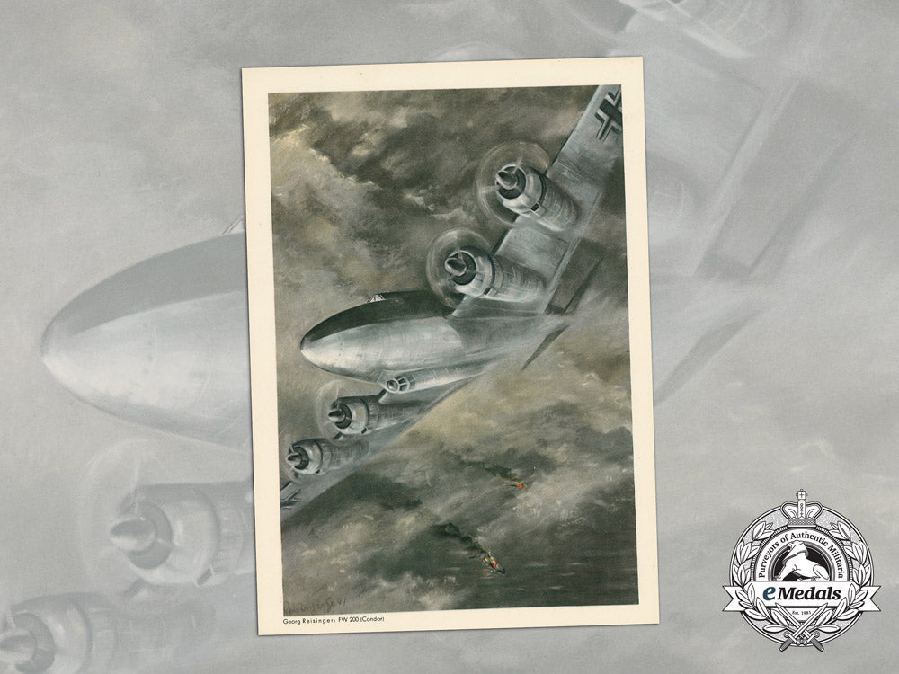 a_print_depicting_a_luftwaffe_focke-_wulf200_condor_bomber_in_action_d_2219_1