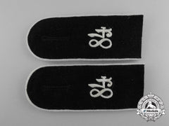 A Matching Pair Of Wehrmacht 84Th Infantry Division Enlisted Man’s Shoulder Boards