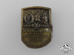 A 1934 Consecration Of The Oranien Field Artillery No. 27 Memorial Badge