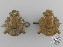 A Set Of Post-1900 28Th Perth Regiment Collar Badges