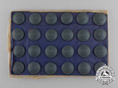 Twenty-Four Der Stahlhelm Veteran's Association Buttons On A Salesmen's Board