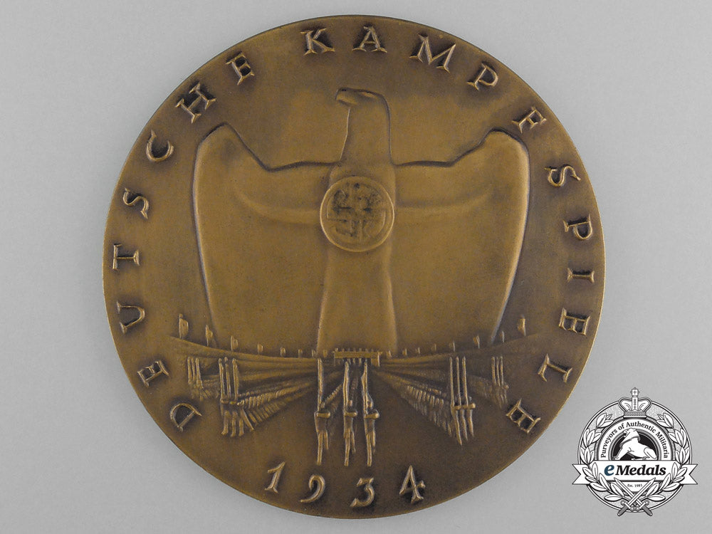 a1934_german_sports_competition_participant’s_plaque_by_o._glöckler_d_2603