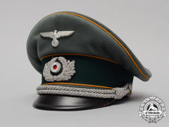 A Wehrmacht Heer (Army) Cavalry Officer Visor Cap By B-Hamkens, Hamburg