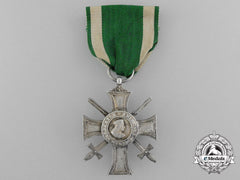 A Saxon Albert Order Honour Cross With Swords; Second Pattern