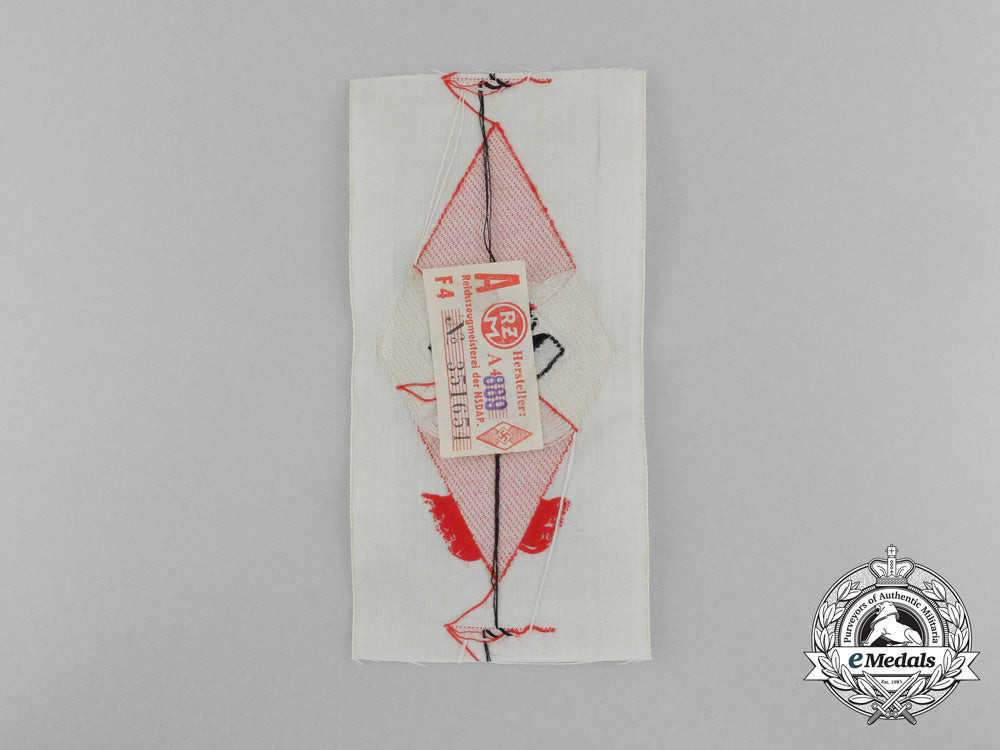 a_mint_and_unissued_hj_diamond_insignia_shirt_insignia;_hj_rzm_tagged_d_3162