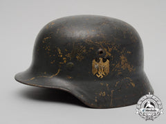 An M35 Single Decal Ex-Tropical Wehrmacht Heer (Army) Stahlhelm By Firma F.w. Quist