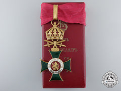 A Bulgarian Order Of St. Alexander With Swords; Third Class With Case
