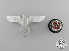Two SA/Political Cap Insignia