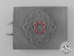 A Rare Second War Croatian Reserve Battalion (Pripremna Bojna) Belt Buckle