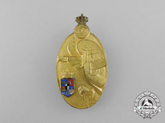 A Romanian Military Academy Graduate Badge; Gold Grade